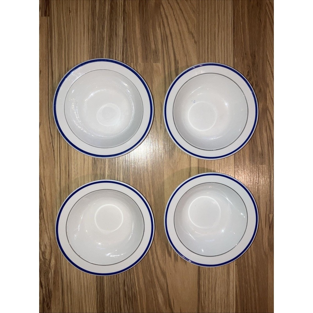 Set Of 4 Vintage Mayer China Bowls Restaurant Ware 6" Diameter